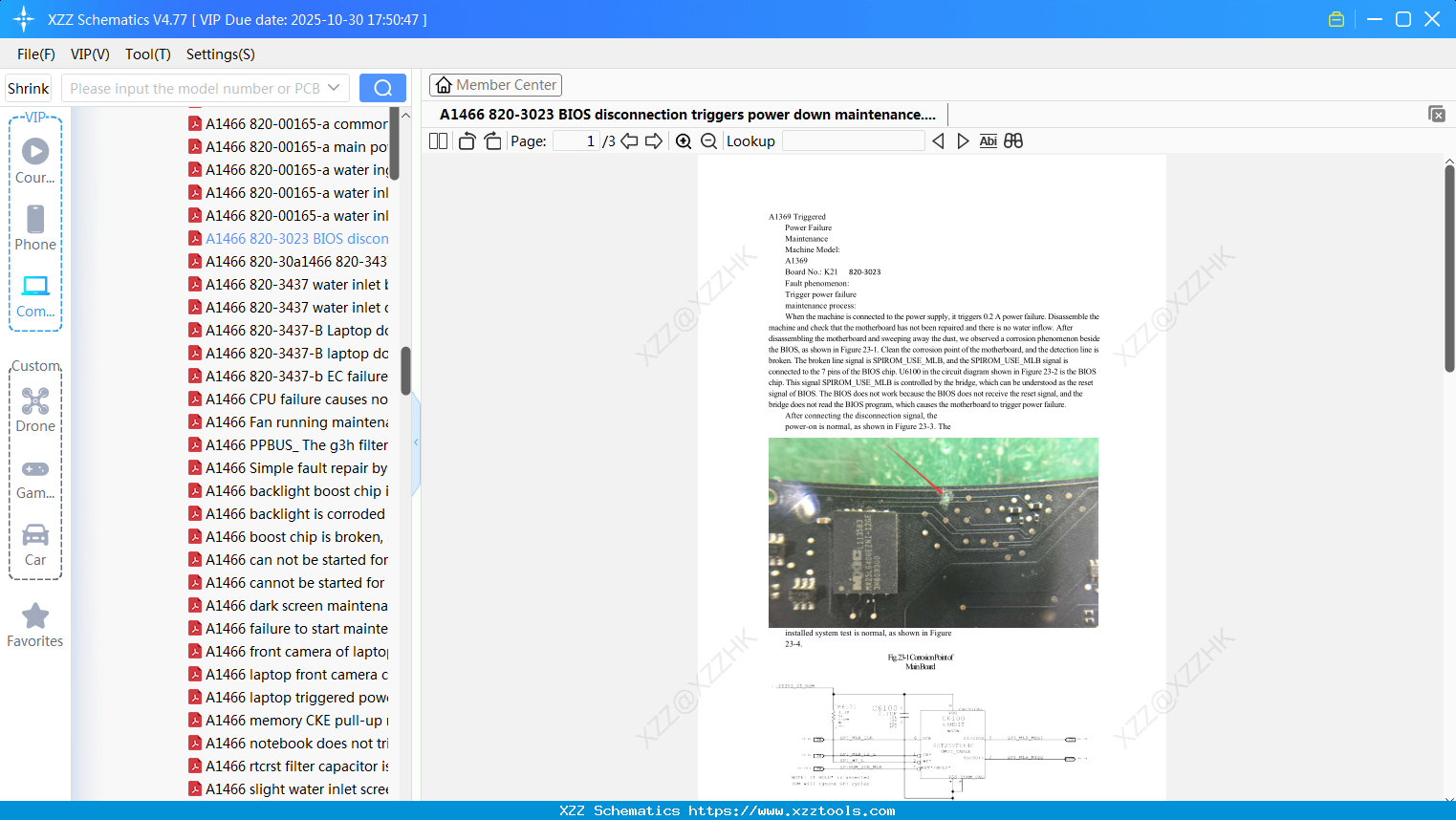 Laptop Apple A1466 820-3023 BIOS Disconnection Triggers Power Down Maintenance
